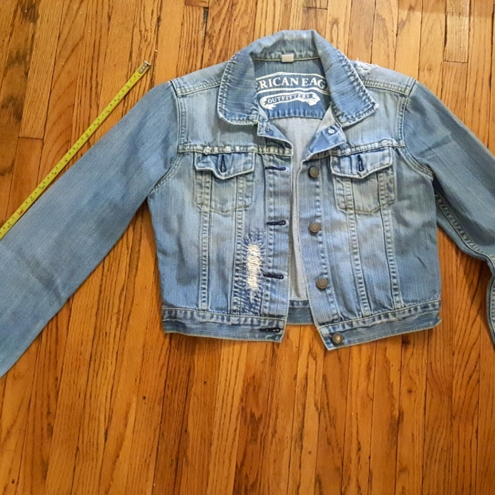 American Eagle blue denim Jean jacket sz M